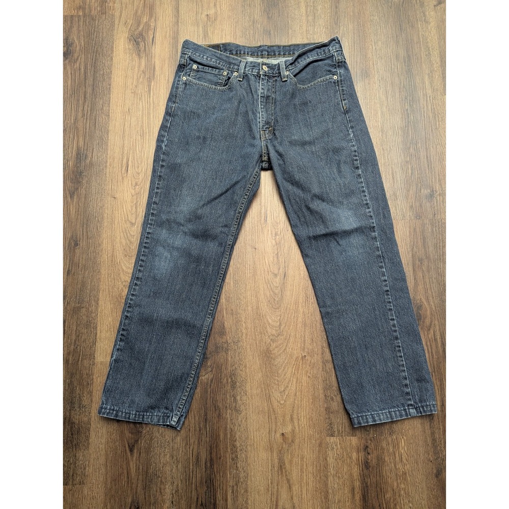 Levis 514 Jeans Mens 36x32* Blue‎ Straight Leg Medium Dark Wash Mid Rise Denim